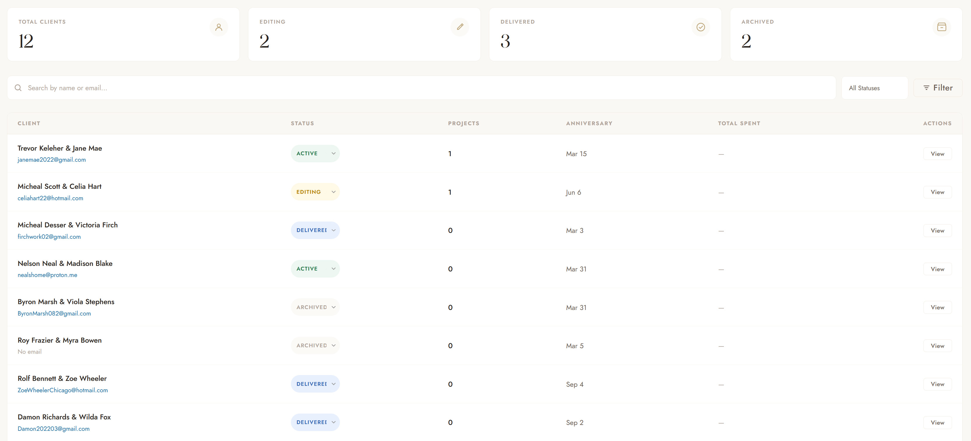 Mini CRM
